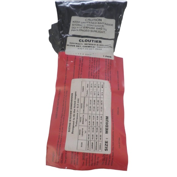 Government Military Issue MED Chemical Protective Glove Shells & Inserts, 1 Pair - Picture 7 of 10